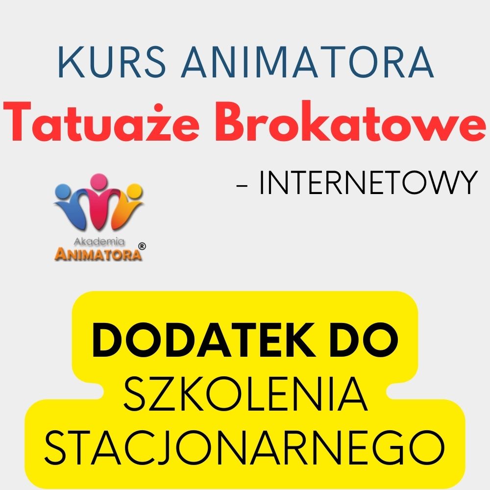 Kurs Jak Tworzyć Tatuaże Brokatowe - dodatek do Kursu Stacjonarnego